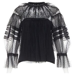 Christian Dior Smocked Lace Top
